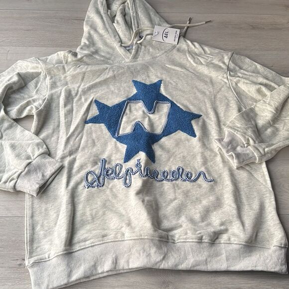 AELFRIC EDEN STELLARIS EMBROIDERED HOODIE SIZE SMALL GREY NWT in packaging - Picture 7 of 7